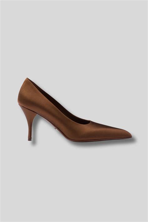 Tobacco Satin Pumps 